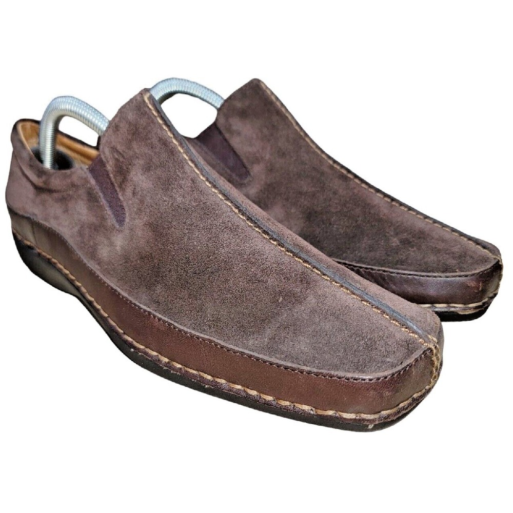 Rockport Powered‎ DMX Womens Brown Leather Suede Loafers Shoes Size 10 M